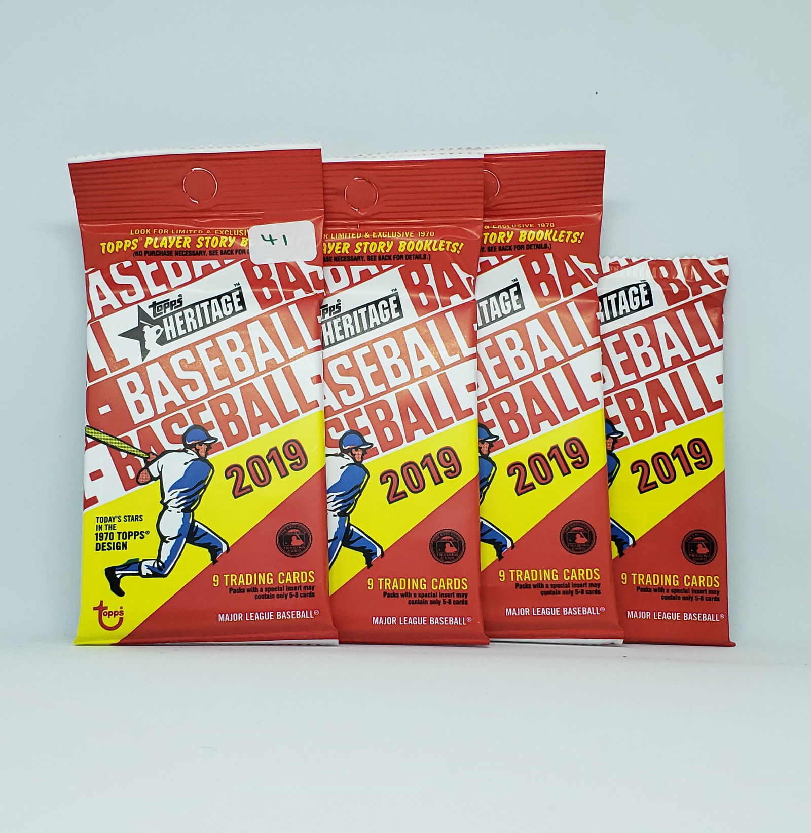 (4PK) 2019 TOPPS HERITAGE BASEBALL SEALED PACKS (1 of 1)