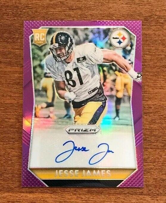 Jesse James 2015 Prizm Violet Rookie Auto STEELERS (1 of 2)