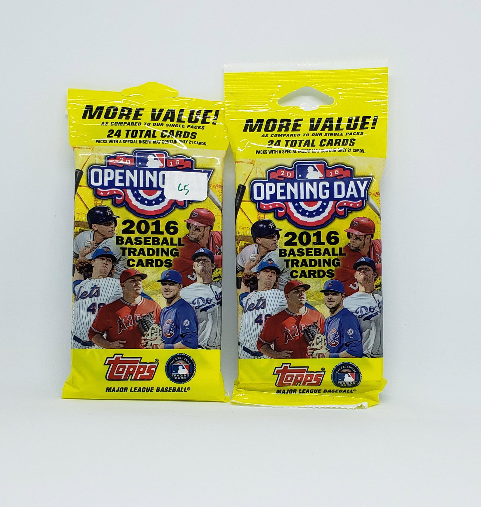 LOT OF 2 TOPPS 2016 OPENING DAY BASEBALL SEALED VALUE (1 of 1)