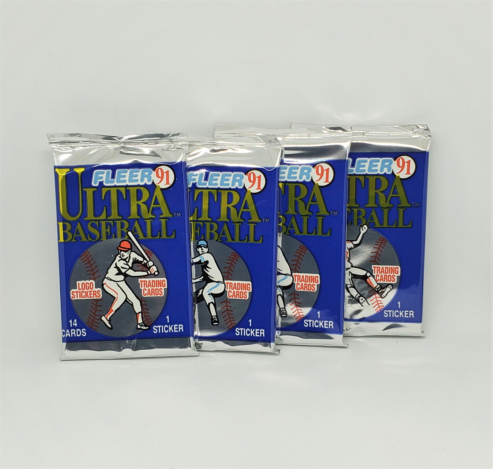 (4PK) 1991 FLEER ULTRA BASEBALL SEALED WAX PACKS (1 of 1)