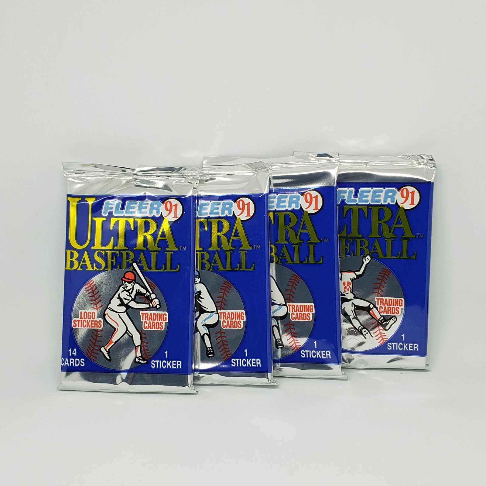 (4PK) 1991 FLEER ULTRA BASEBALL SEALED WAX PACKS (1 of 1)