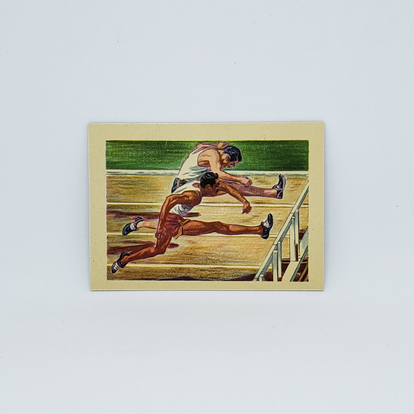 1956 GUM INC-ADVENTURE TRADING CARDS EXMT+: CARD #91 DEAD HEAT- ALL THE WAY