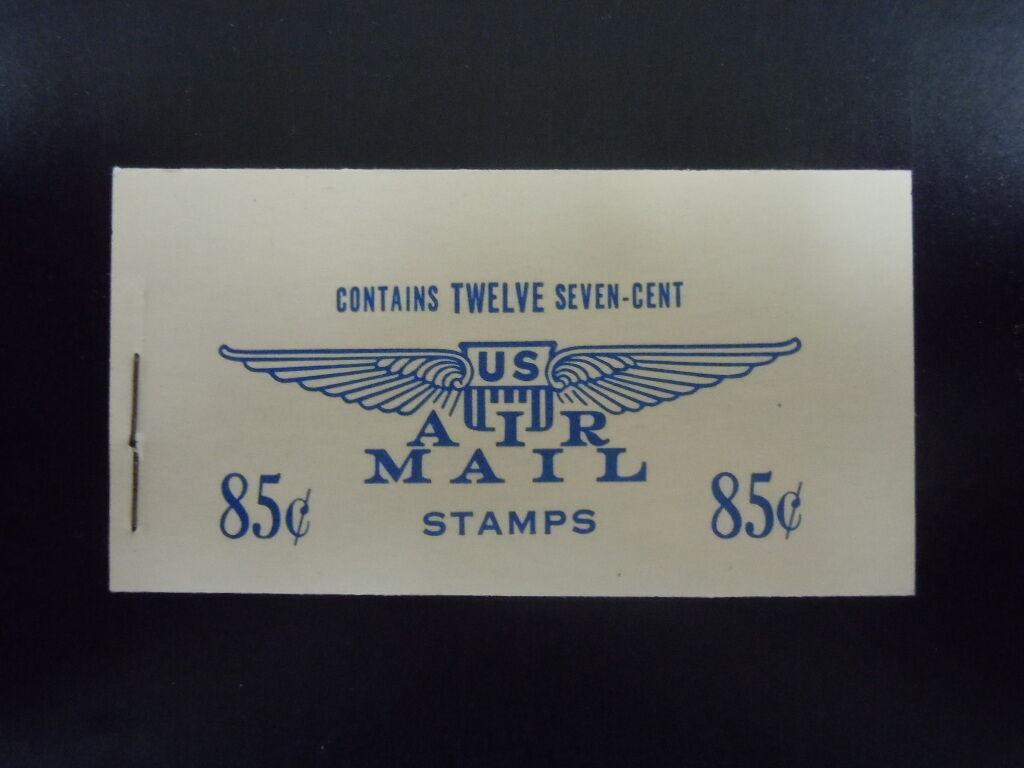 1960 MINT UNITED STATES AIR MAIL 7 CENT BOOK: 1960 7c Red Jet Silhouette Complete Booklet MNH OG