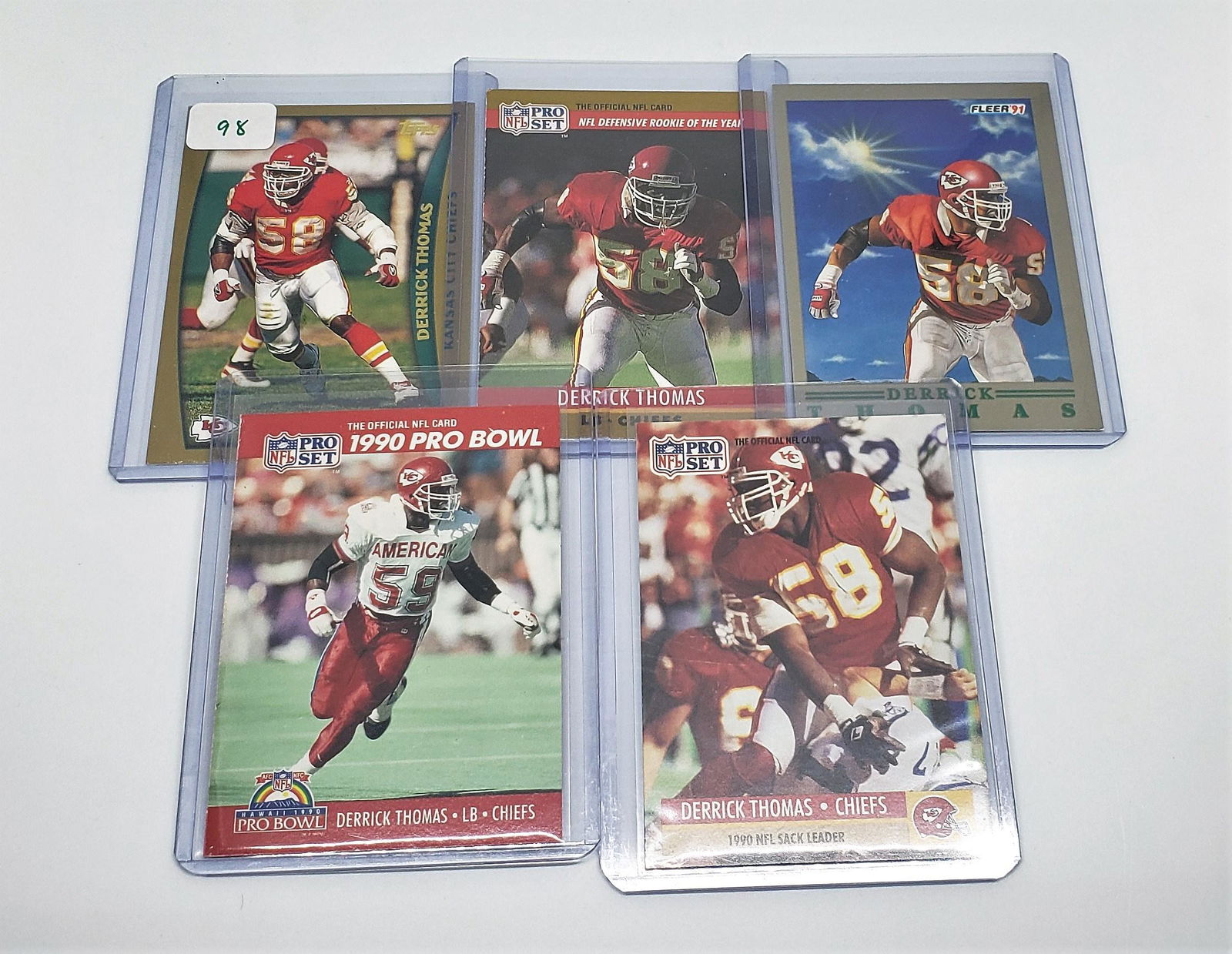 LOT OF 5 DERRICK THOMAS CARDS (1 of 1)