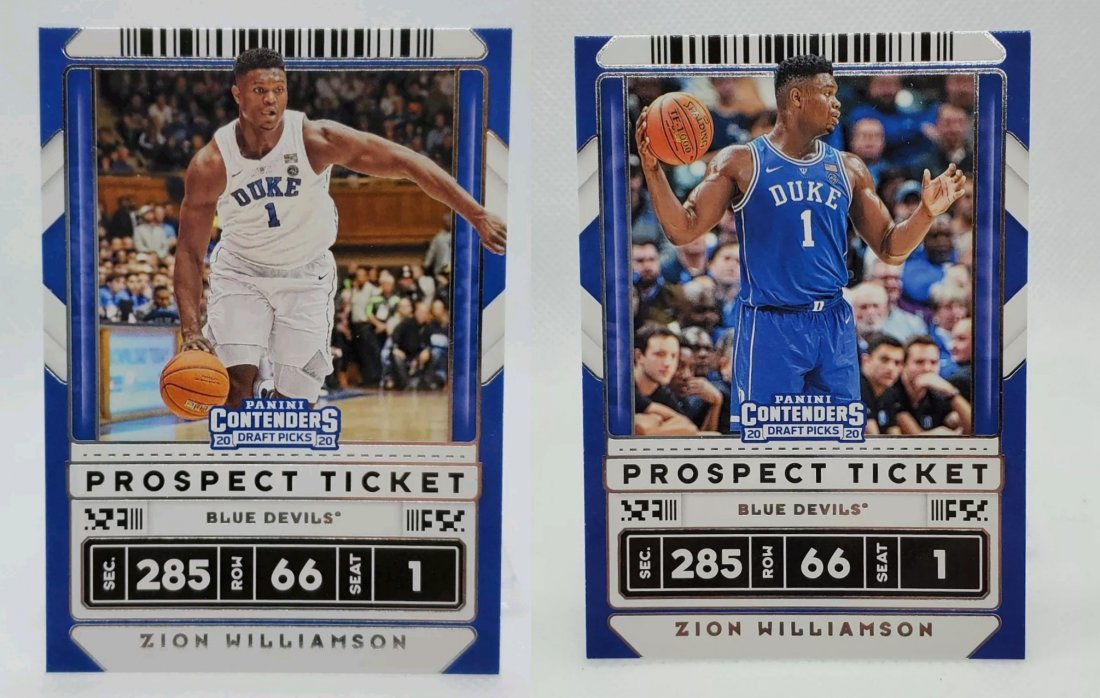 Zion Williamson Panini CONTENDERS PROSPECT ROOKIE LOT (1 of 2)