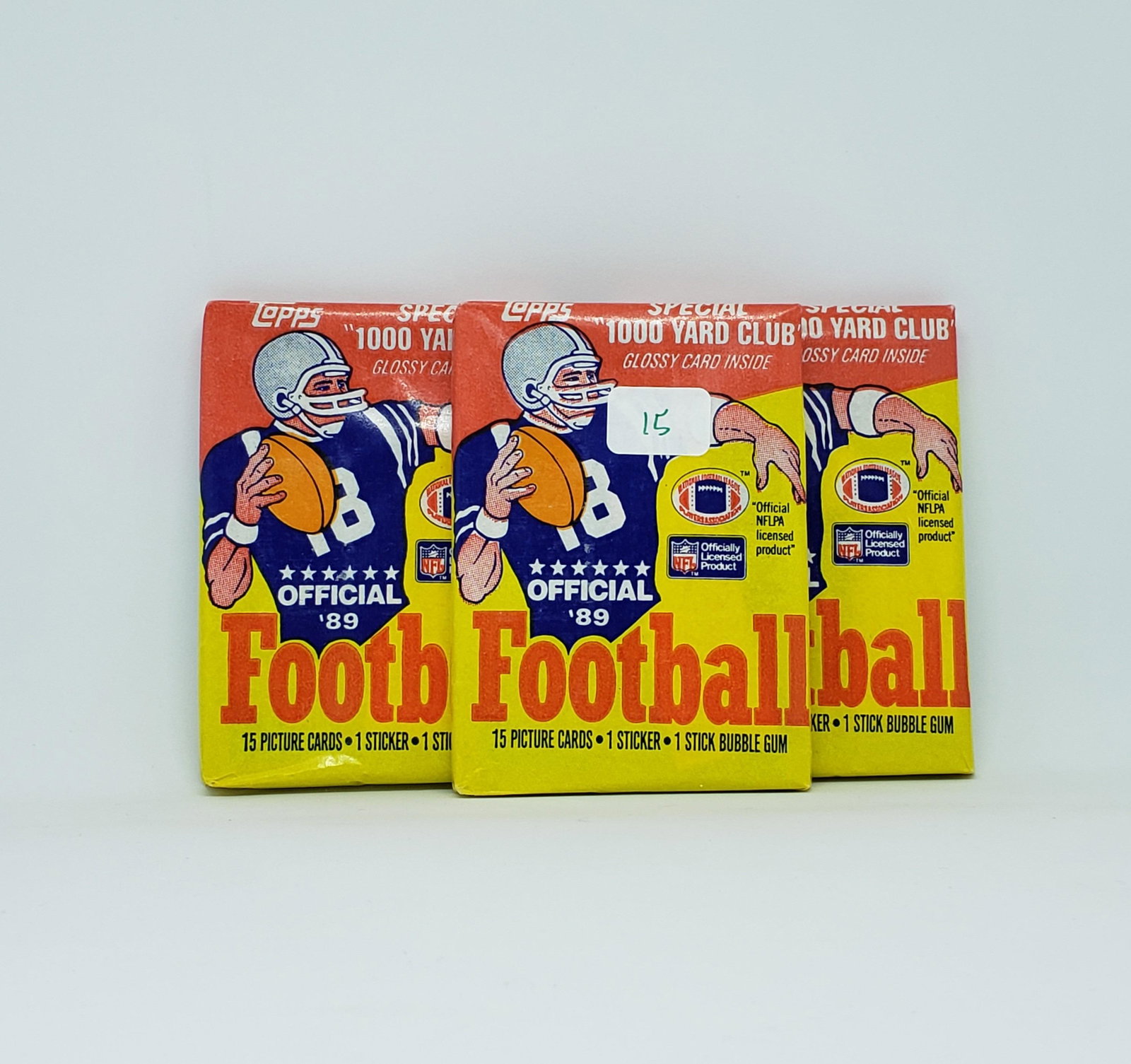 1989 TOPPS FOOTBALL SEALED WAX PACKS: 3 SEALED PACKS FROM 1989 TOPPS FOOTBALL BO JACKSON TROY AIKMAN SUPER ROOKIES