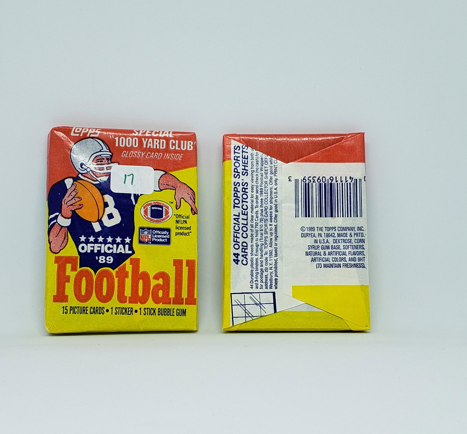 1989 TOPPS FOOTBALL SEALED WAX PACKS: 2 SEALED PACKS FROM 1989 TOPPS FOOTBALL BO JACKSON TROY AIKMAN SUPER ROOKIES
