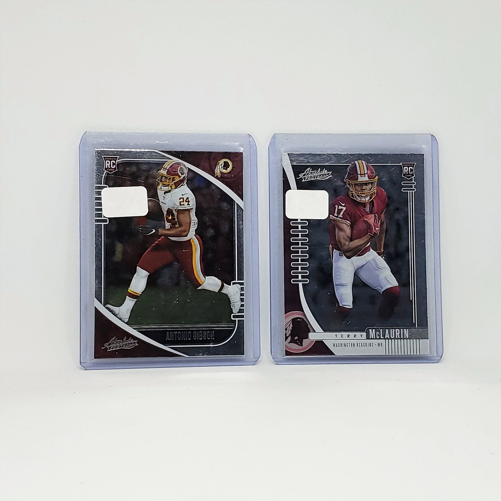 WASHINGTON REDSKINS ROOKIE FOOTBALL CARDS: 2020 ABSOLUTE TERRY MCLAURIN AND ANTONIO GIBSON ROOKIE CARDS