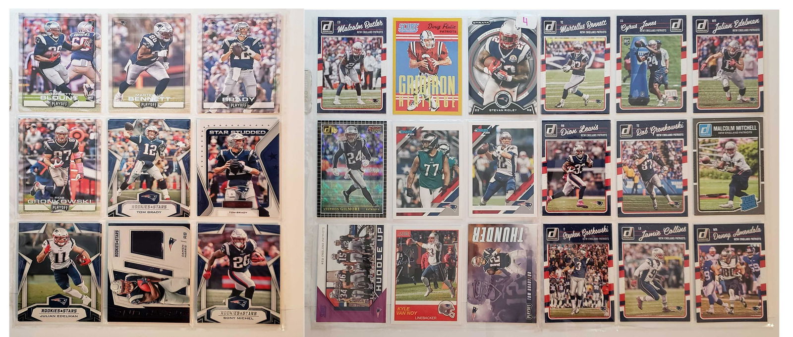 LOT OF 18 NEW ENGLAND PATRIOTS CARDS (1 of 2)