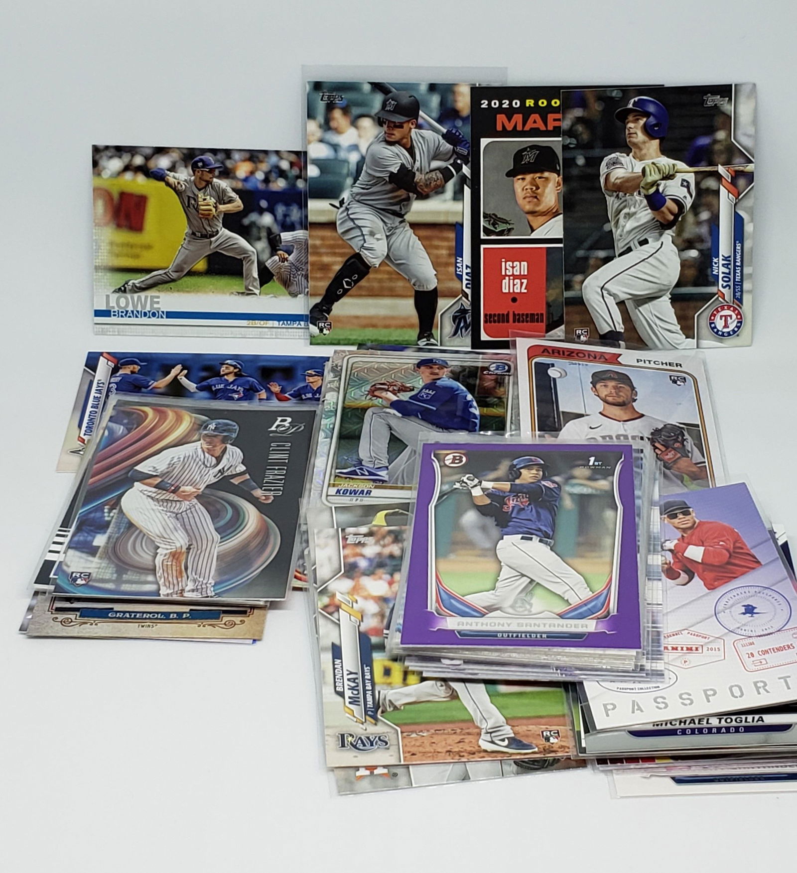 LOT OF 50 ASSORTED ROOKIE BASEBALL CARDS (1 of 1)