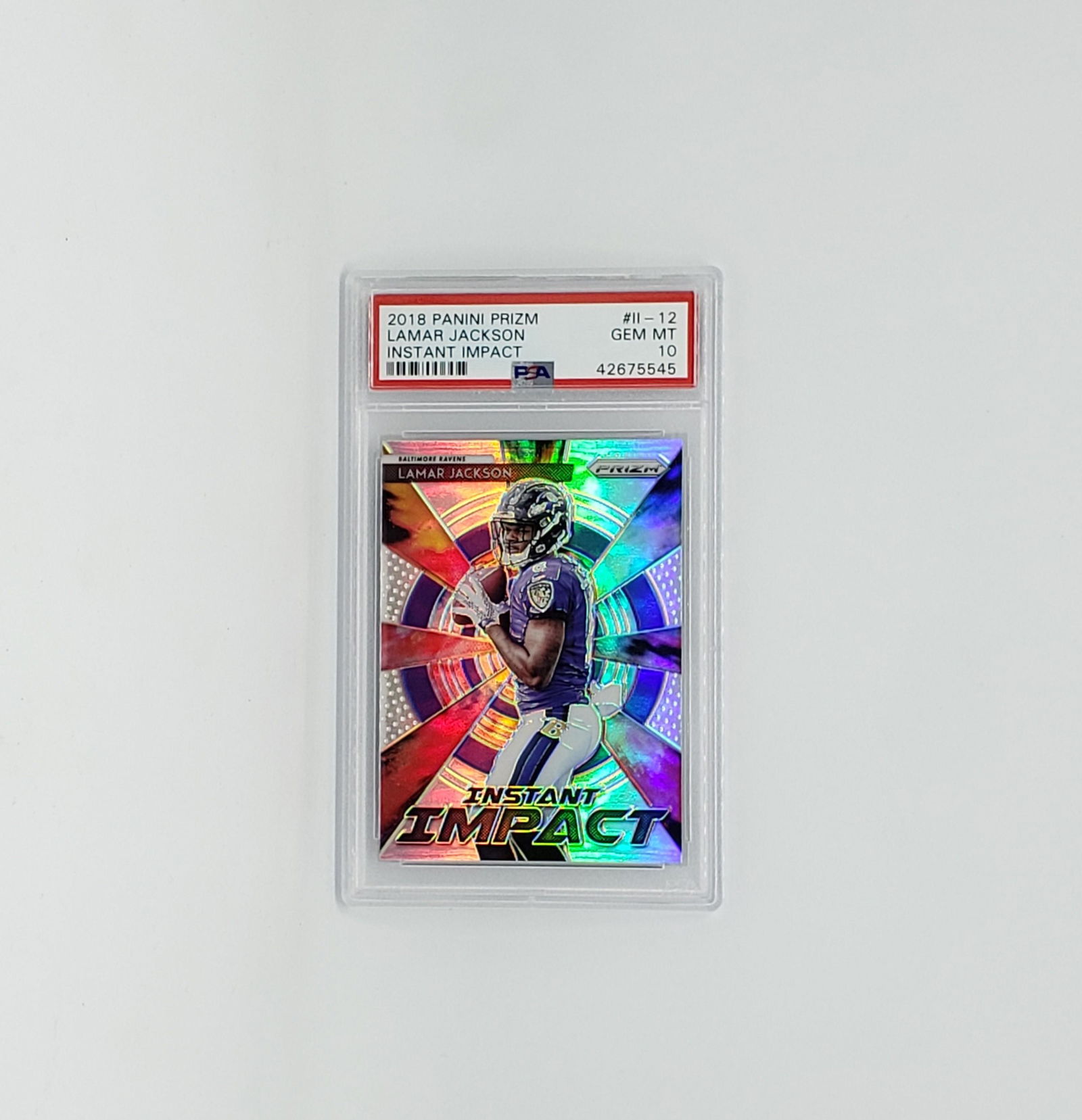 2018 PSA GRADED PANINI PRIZM LAMAR JACKSON GEM MT (1 of 2)