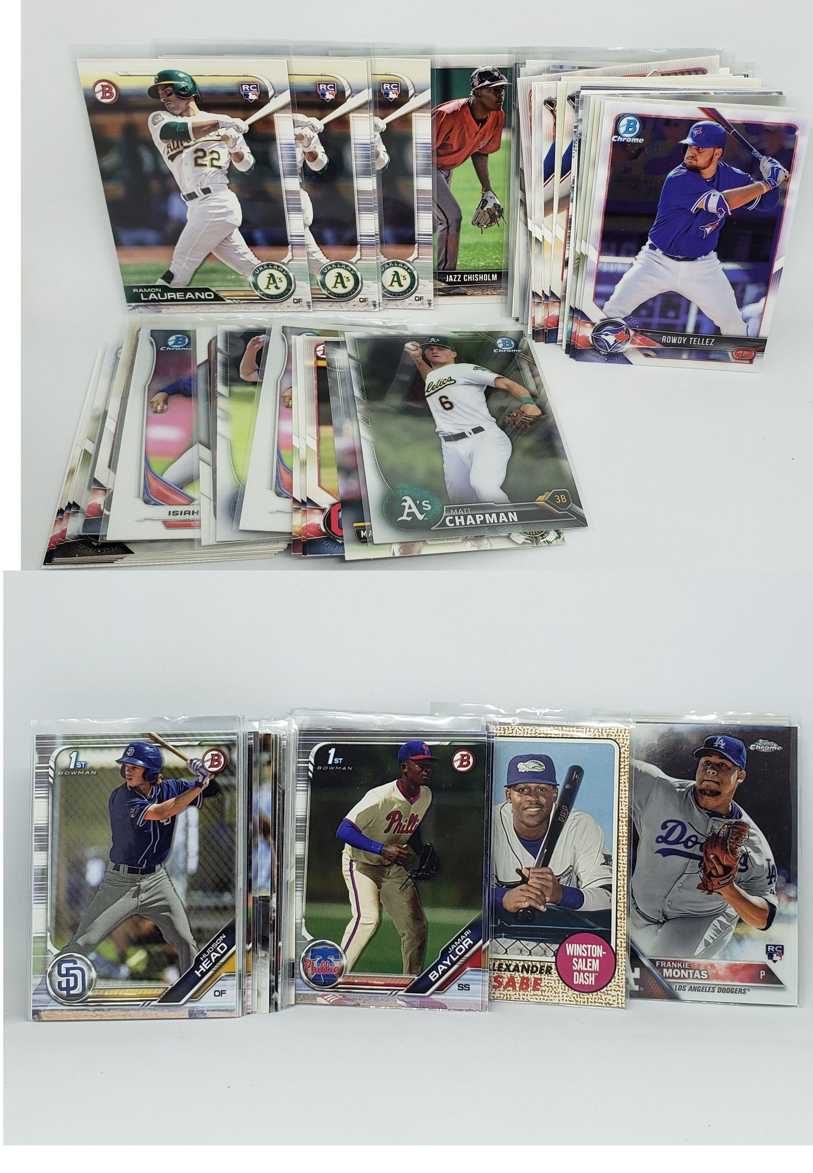 LOT OF 160 ROOKIE AND PROSPECTS BASEBALL CARDS (1 of 1)