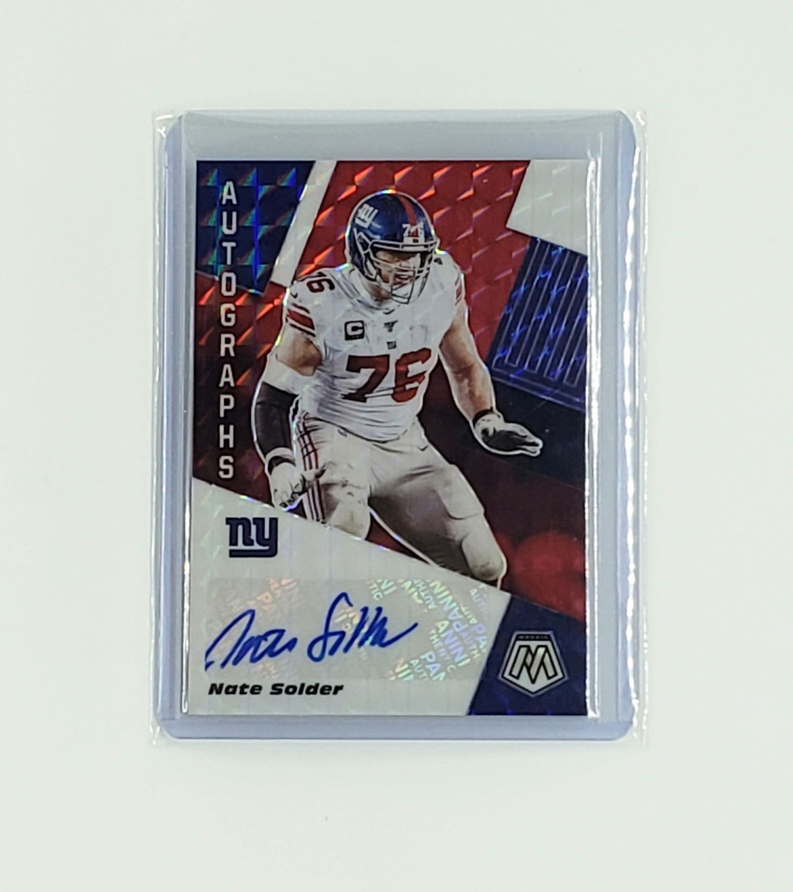 NATE SOLDER NY GIANTS SILVER MOSAIC AUTO CARD (1 of 1)