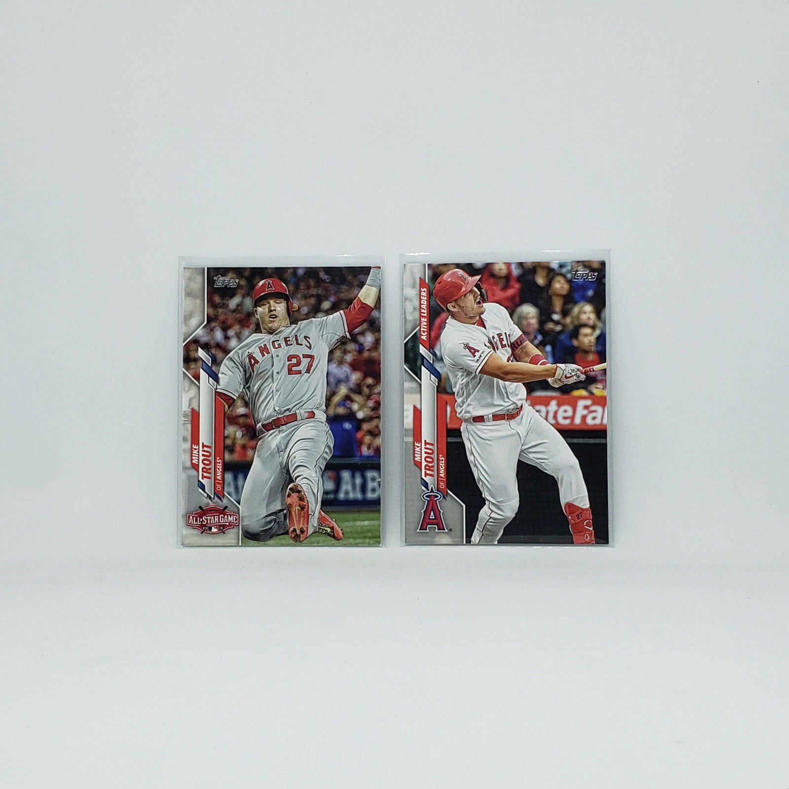 LOT OF 2 MIKE TROUT 2020 UPDATE INSERT CARDS (1 of 1)