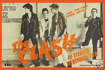 The Clash at Paris France Concert Poster 1979: THIS 24 X 36 ROMO POSTER IS A REPRODUCTION OF The Clash