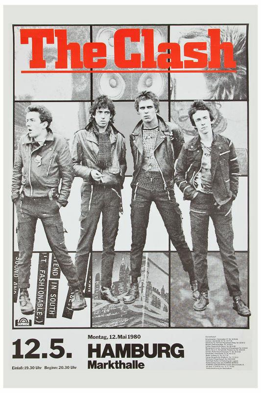 he Clash at Germany Tour Concert Poster 1980 1: THIS 12 X 18 PROMO POSTER IS A REPRODUCTION OF The Clash