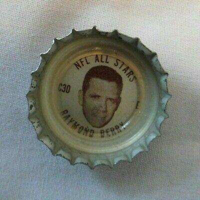 VINTAGE NFL COKE BOTTLE CAP RAYMOND BERRY: 1960's Coca-Cola NFL Bottle Caps NFL All Stars Raymond Berry Colts