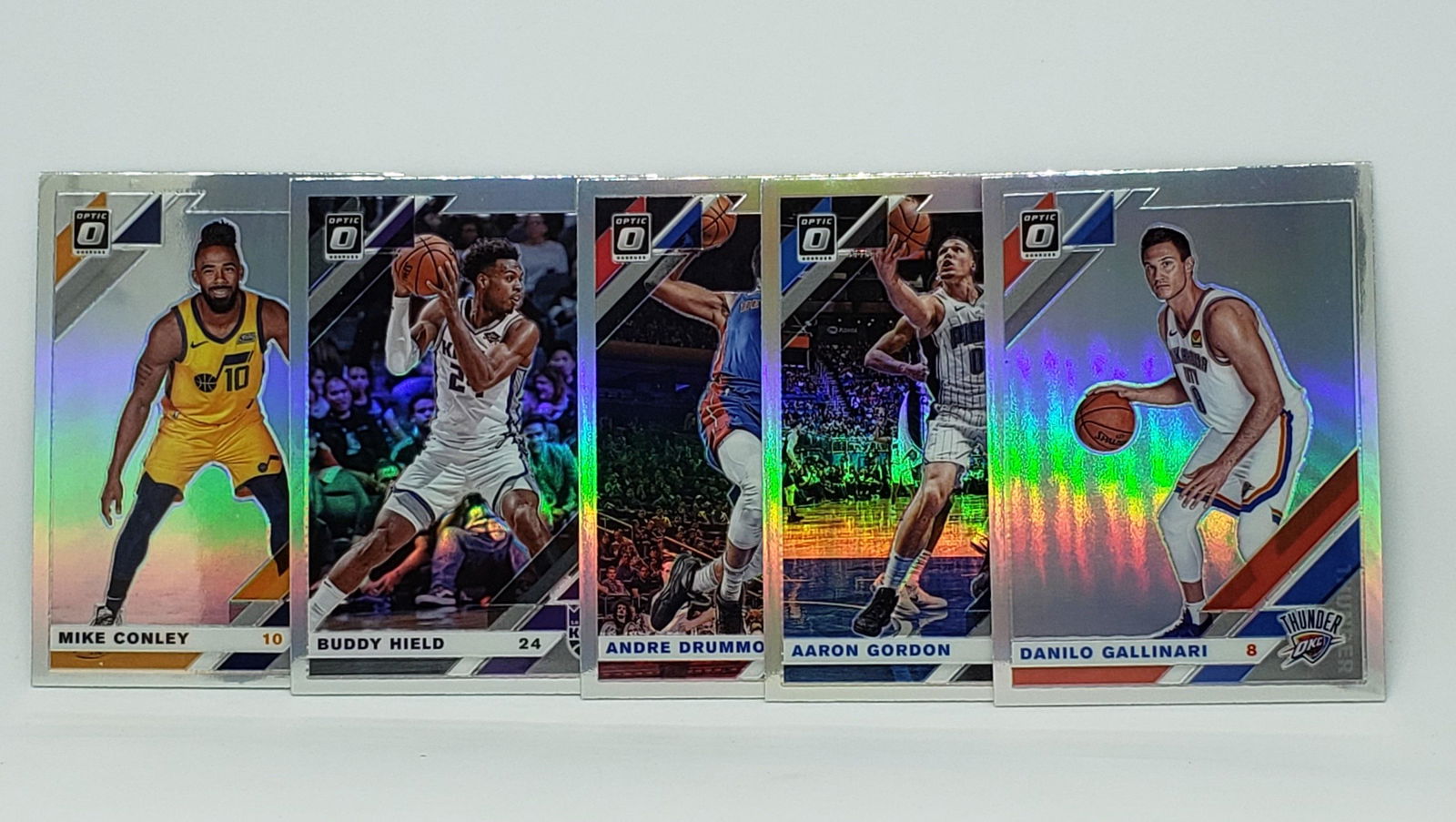 LOT OF 5 PANINI OPTIC SILVER BASKETBALL CARDS (1 of 1)