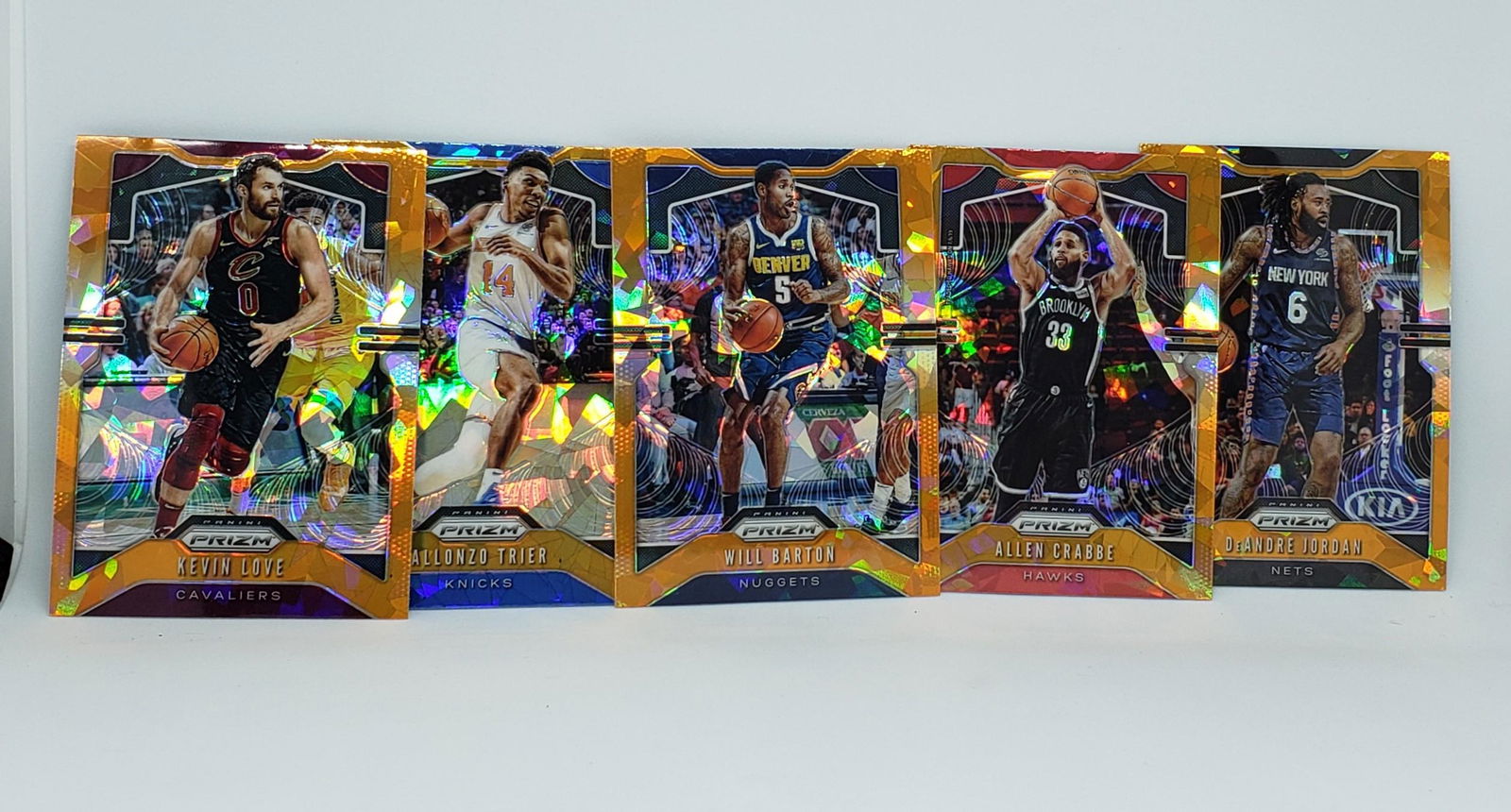 LOT OF 5 ORANGE CRACKED ICE PRIZM 2019-20 PRIZM (1 of 1)
