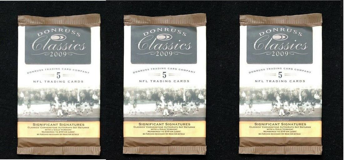 (3PK) 2009 PANINI DONRUSS CLASSICS FOOTBALL SEALED: (3PK) 2009 PANINI DONRUSS CLASSICS FOOTBALL SEALED PACKS