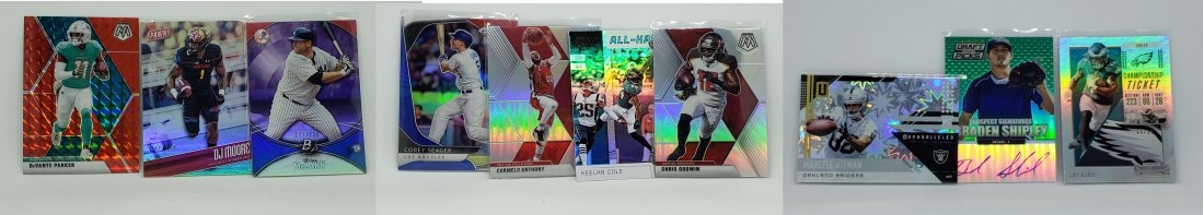 10 BASEBALL REFRACTORS AND FOILS: COREY SEAGAR, BRADEN SHIPLEY AND MORE