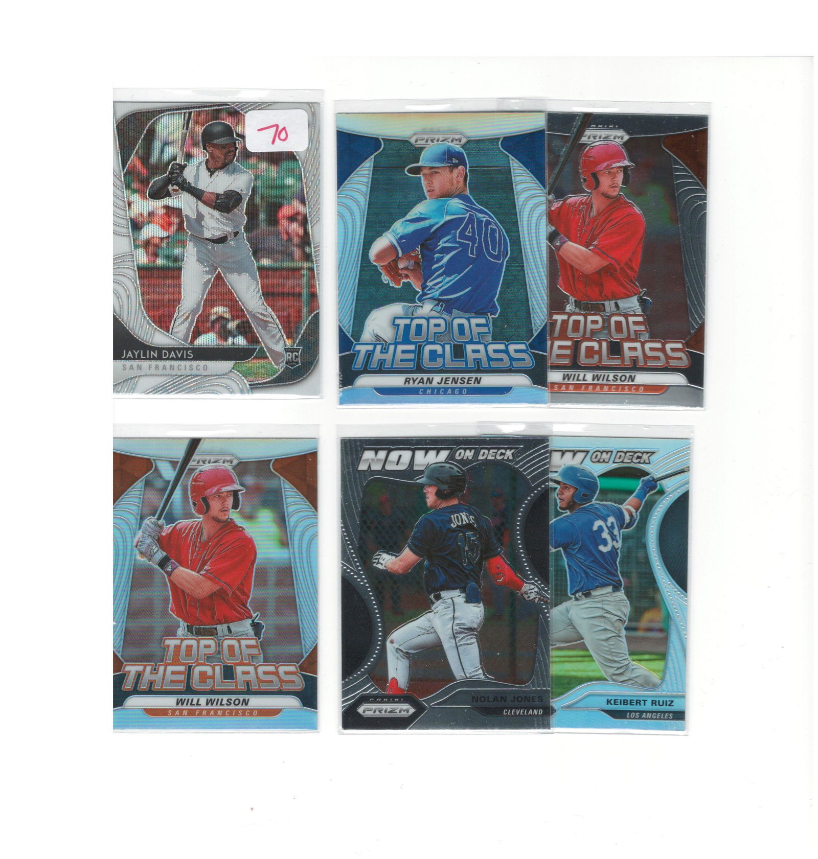 6 PANINI PRIZM BASEBALL CARDS (1 of 1)