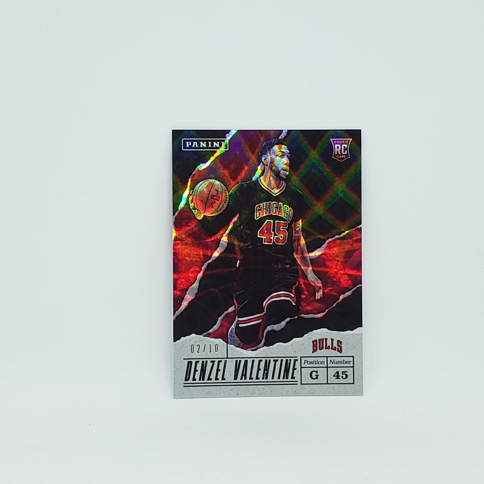 2017 PANINI DENZEL VALENTINE ROOKIE CARD NUMBERED 02/10 (1 of 1)