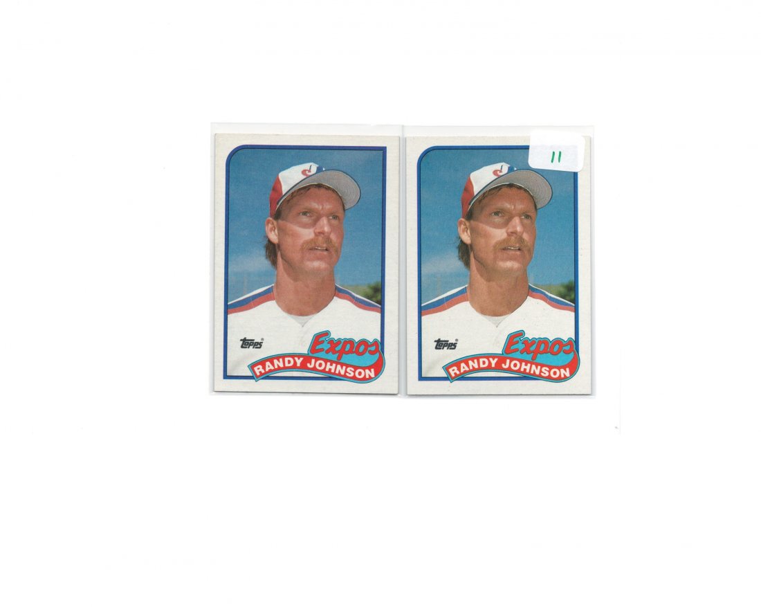 LOT OF 2 1989 TOPPS RANDY JOHNSON ROOKIE CARDS (1 of 2)