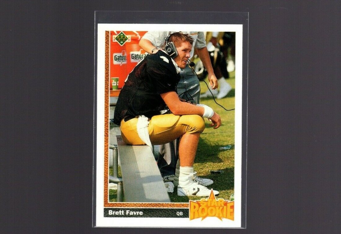 1991 UPPER DECK BRETT FARVE STAR ROOKIE CARD (1 of 2)