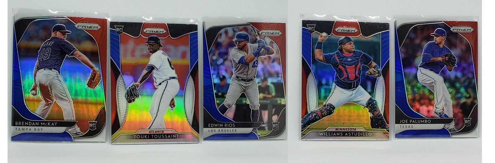 LOT OF 5 RWB PRIZM BASEBALL ROOKIE CARDS (1 of 1)
