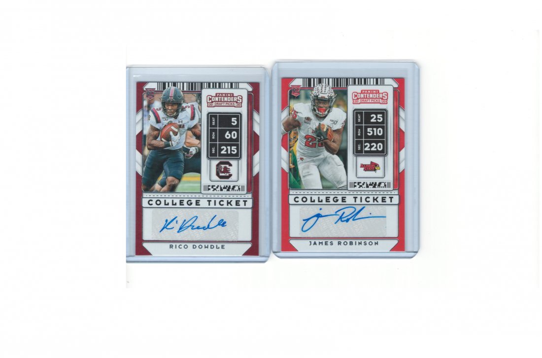 2 PANINI CONTENDERS FOOTBALL ROOKIE AUTOS (1 of 1)
