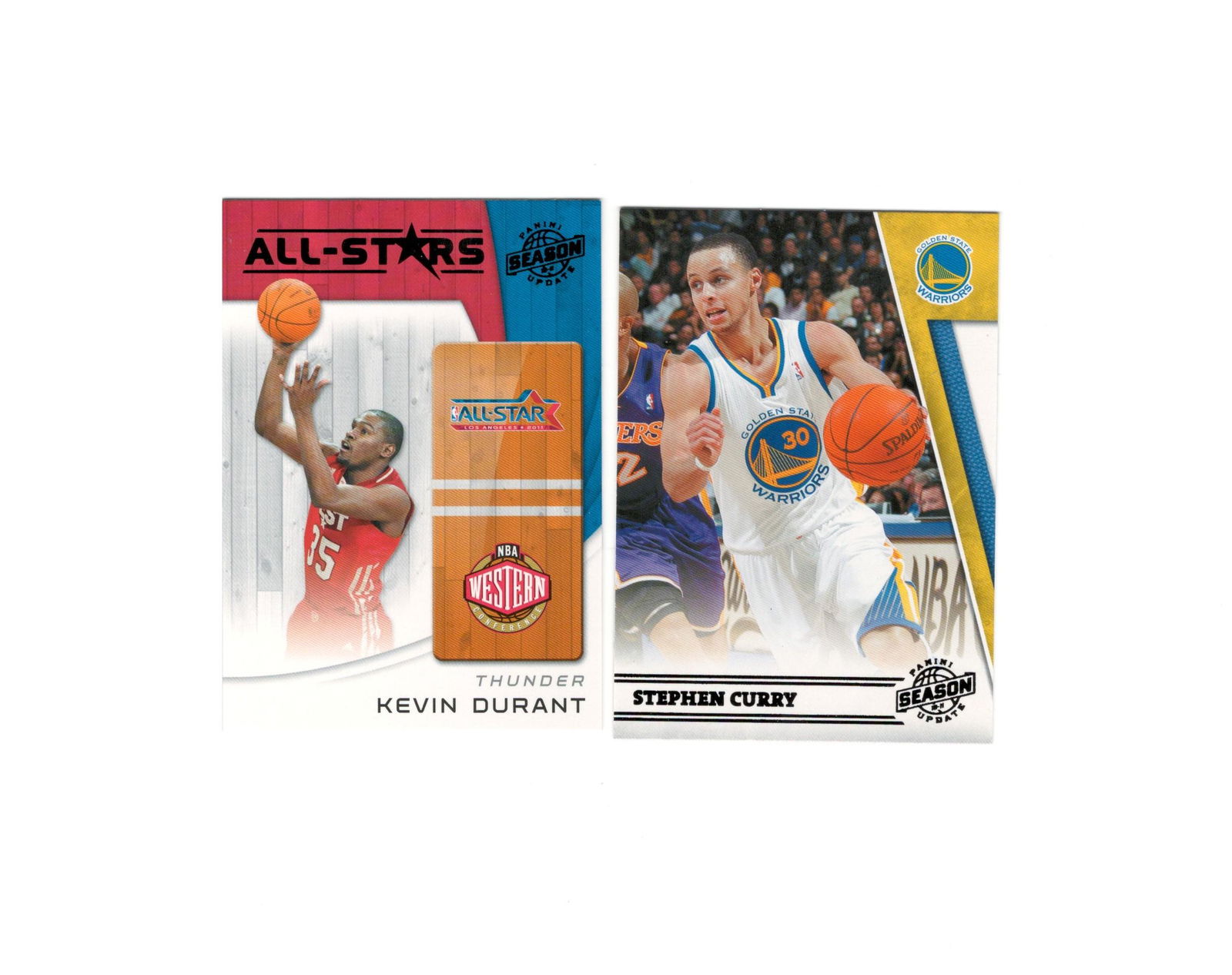 2011 PANINI KEVIN DURANT AND STEPH CURRY CARDS (1 of 2)