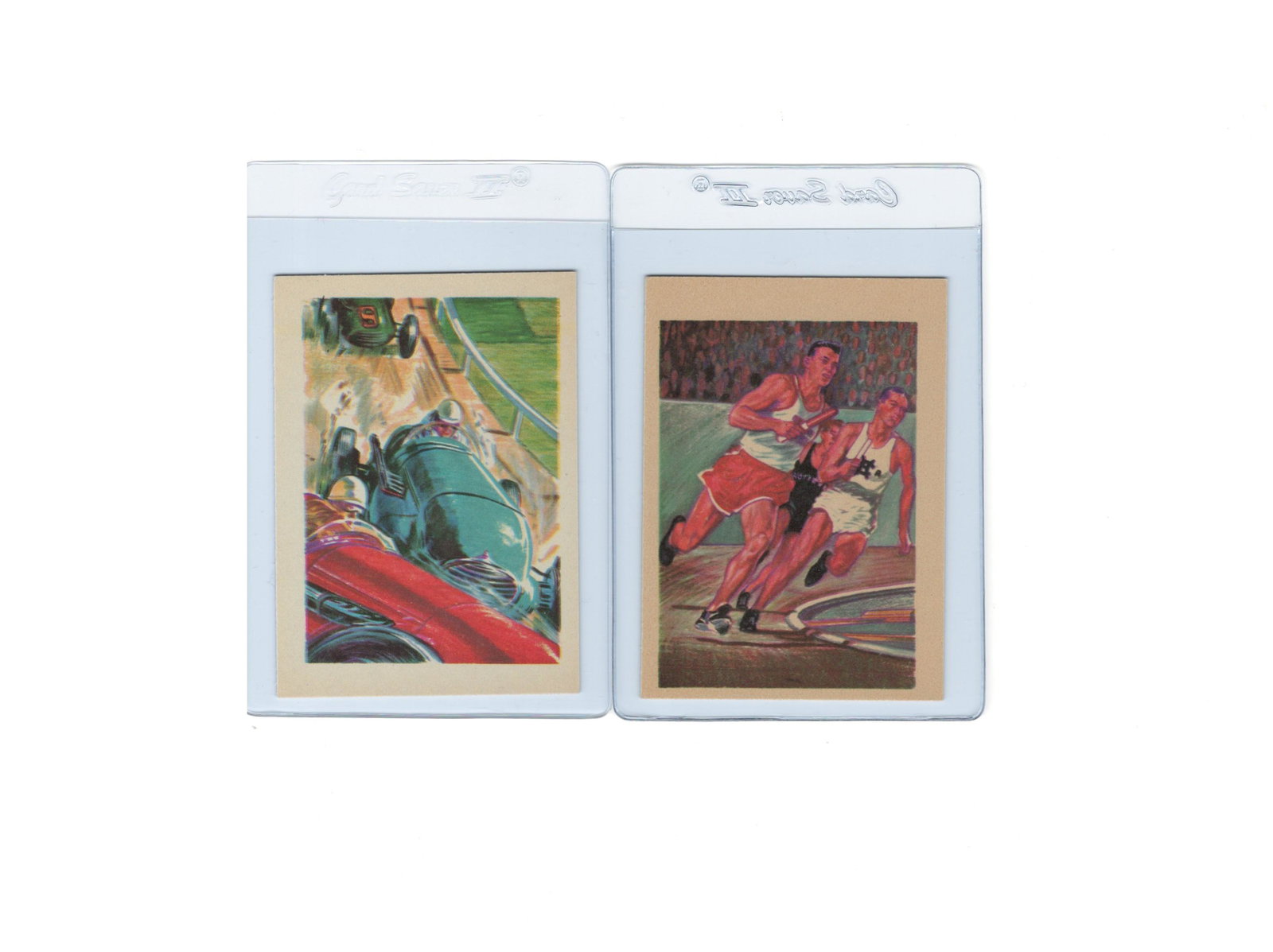 VINTAGE GUM INC ADVENTURE TRADING CARDS EX+: LOT OF 2 CARDS FROM THE 1956 ADVENTURE SERIES