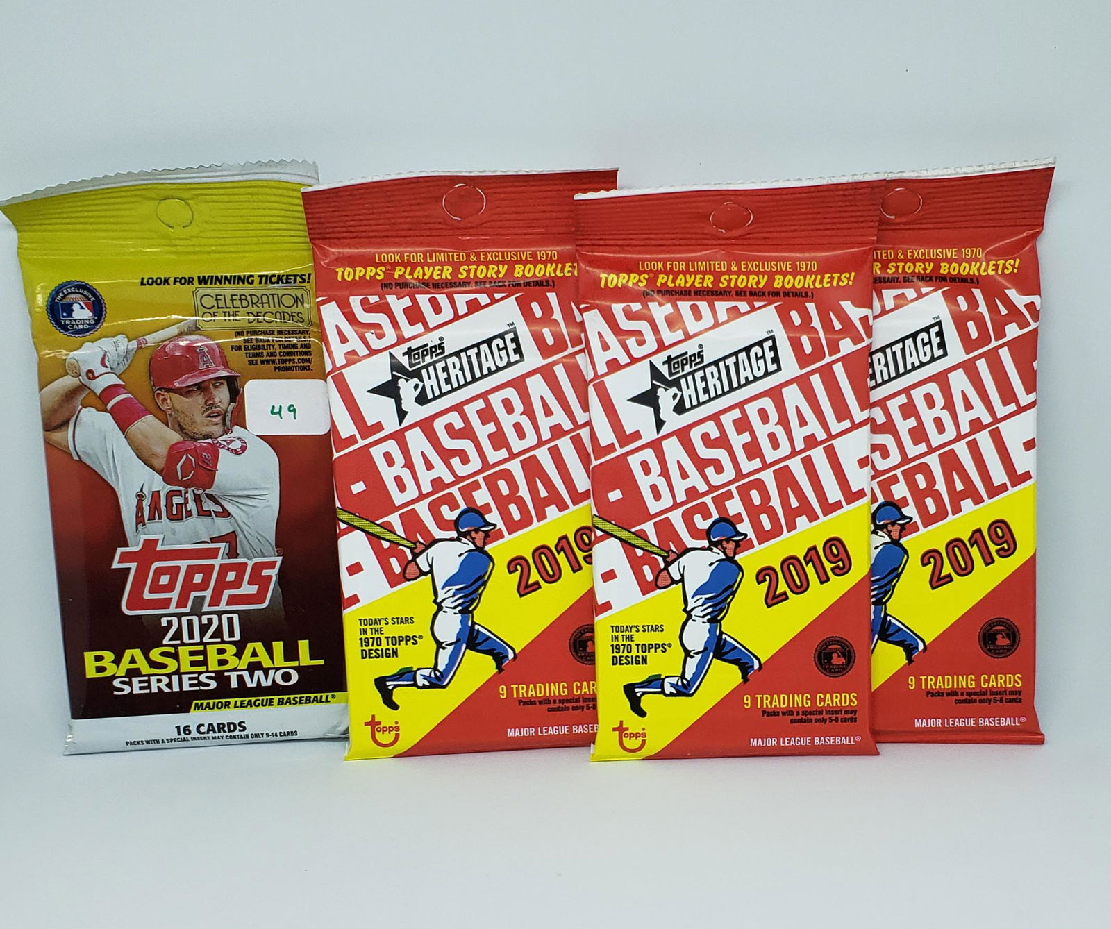 LOT OF 4 TOPPS BASEBALL FACTORY SEALED PACKS (1 of 1)