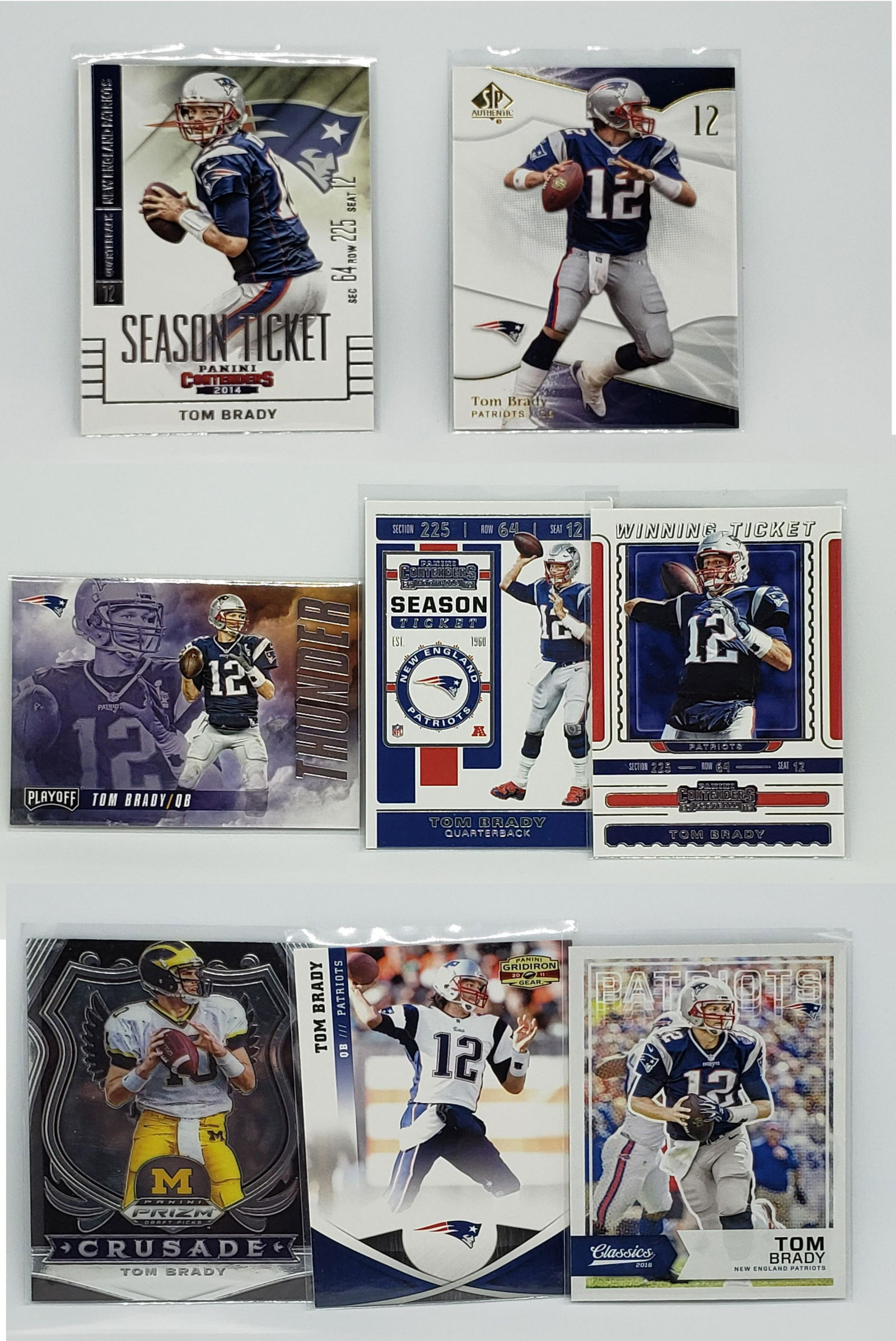 LOT OF 9 TOM BRADY CARDS GOAT TB12 CARDS (1 of 1)