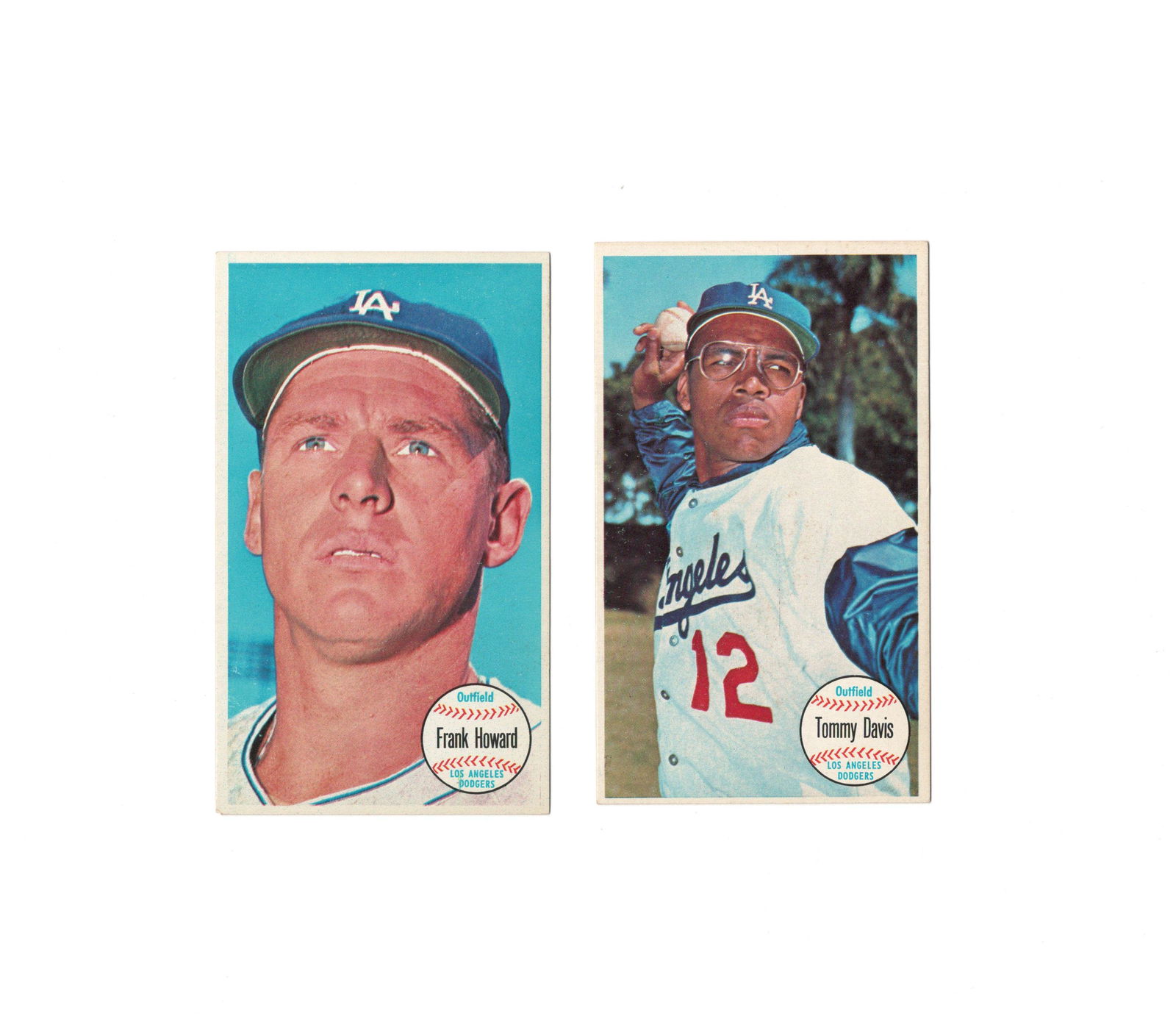 2 DIFFERENT 1964 TOPPS GIANTS 5x7 LARGE CARDS EX (1 of 2)