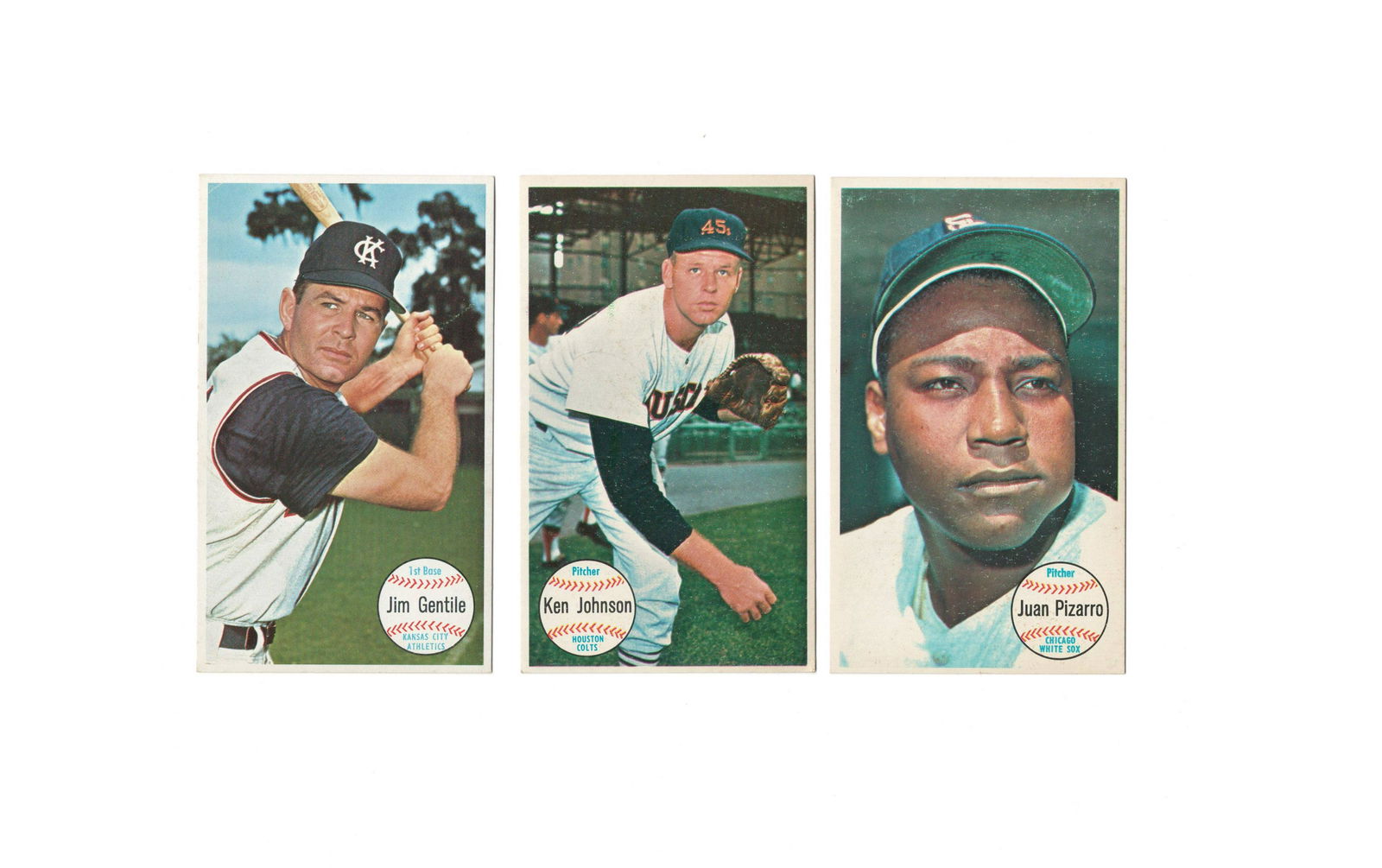 3 DIFFERENT 1964 TOPPS GIANTS 5x7 LARGE CARDS EX (1 of 2)