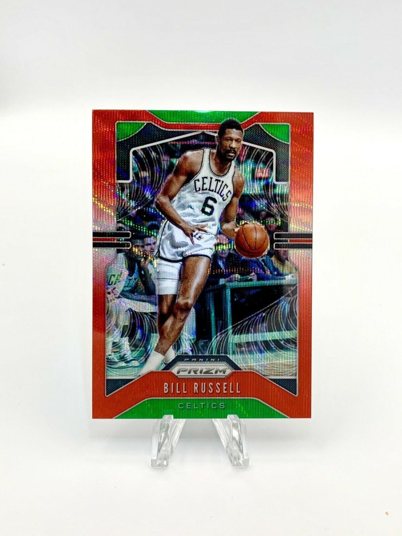 BILL RUSSELL BOSTON CELTICS RUBY RED WAVE PRIZM (1 of 2)