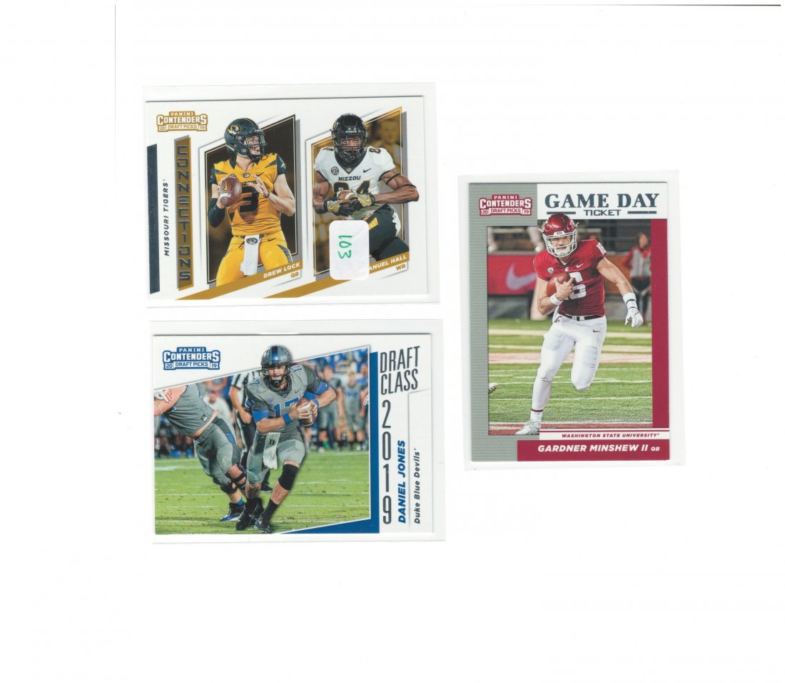 LOT OF 3 PANINI CONTENDERS FOOTBALL CARDS (1 of 1)