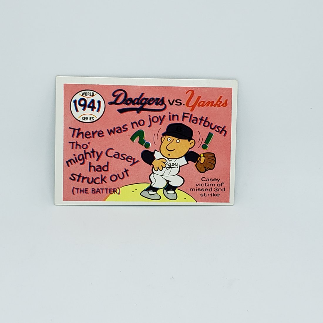 VINTAGE FLEER BASEBALL WORLD SERIES MATCH-UP CARD (1 of 1)