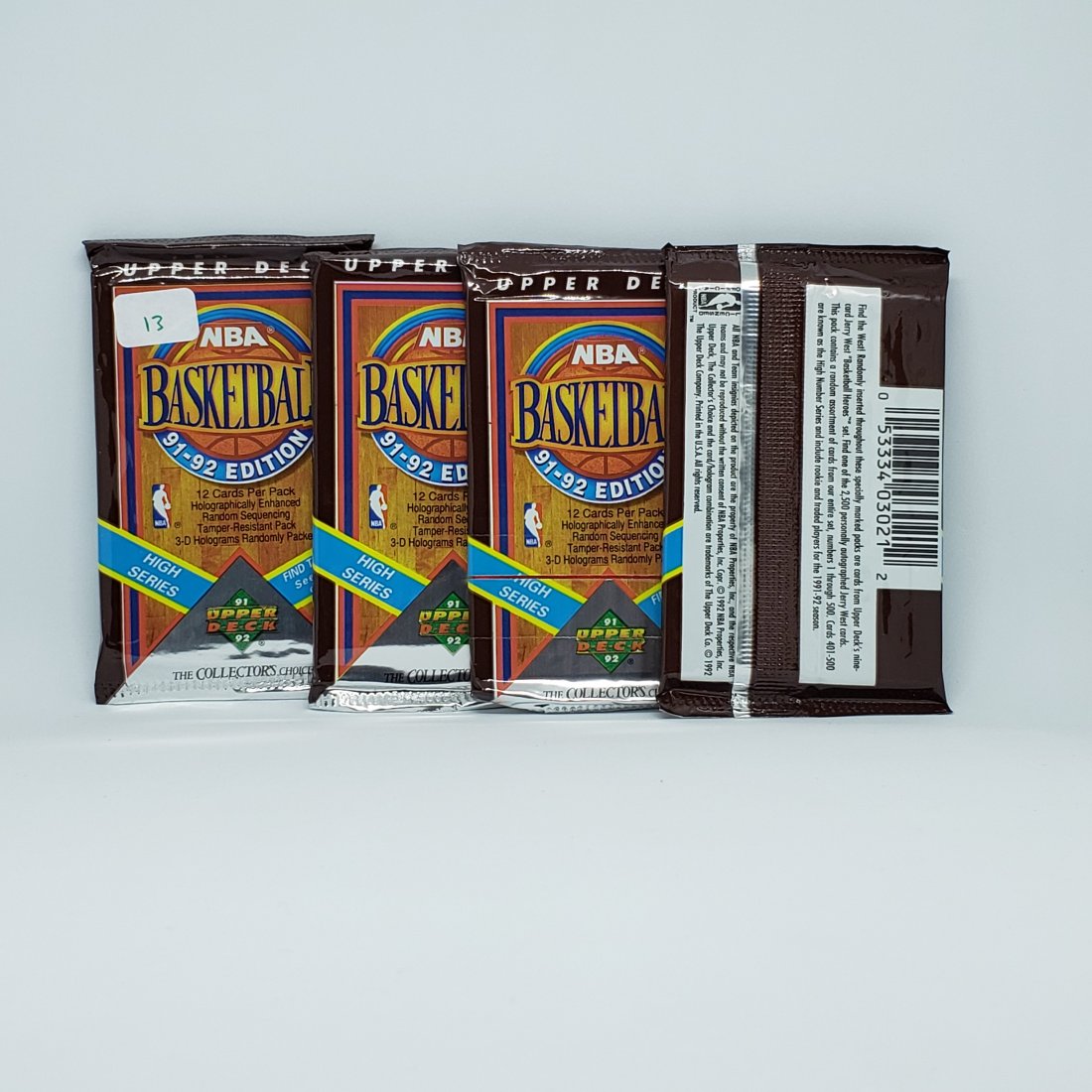 RED HOT 1991-92 UPPER DECK NBA BASKETBALL SEALED PACKS (1 of 1)