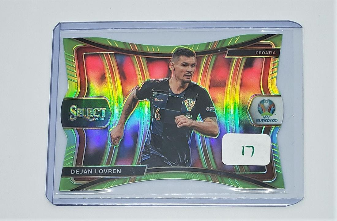 SELECT EURO LEAGUE DEJAN LOVERN GREEN PRIZM 122/149: 2020 SELECT UEFA EURO LEAGUE SOCCER DIE CUT NUMBERED GREEN PRIZM 122/149