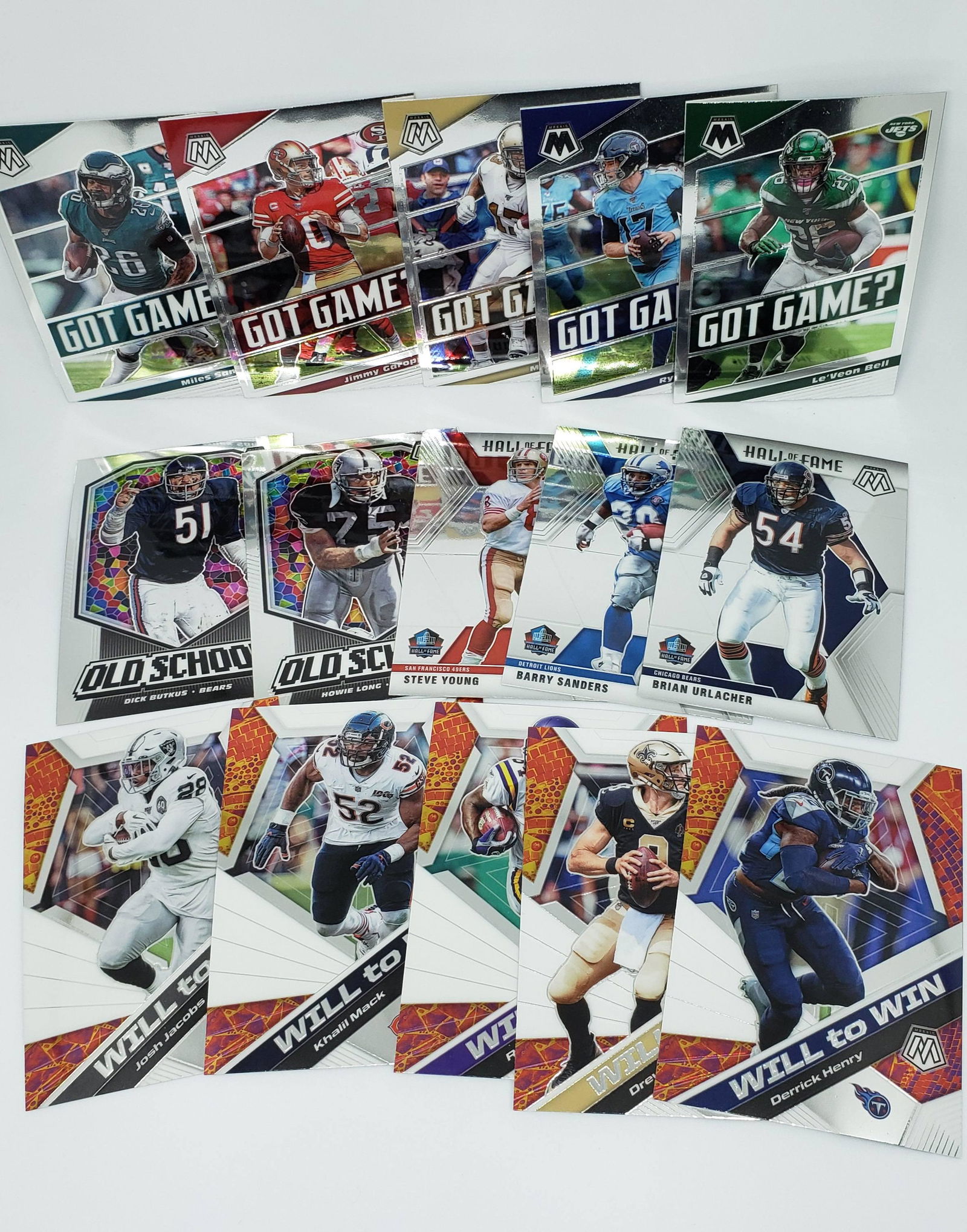 lot of 15 panini mosaic football insert cards (1 of 1)