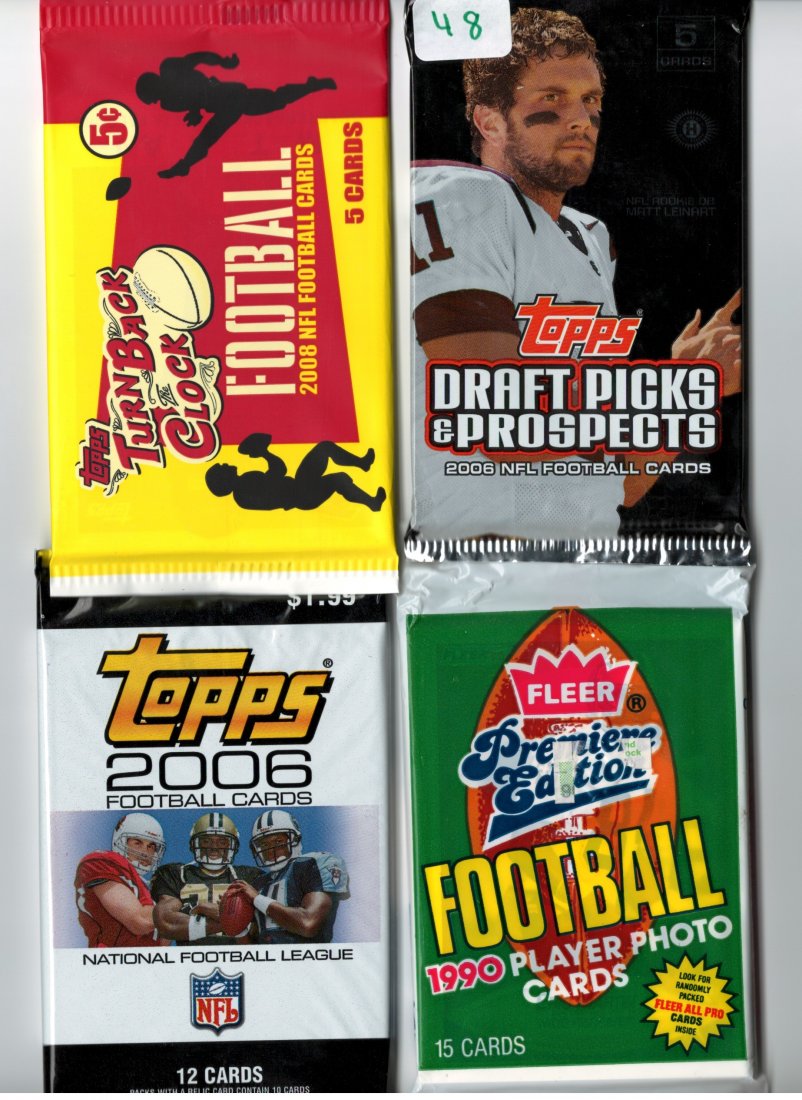 4 ASSORTED FOOTBALL SEALED PACKS (1 of 1)