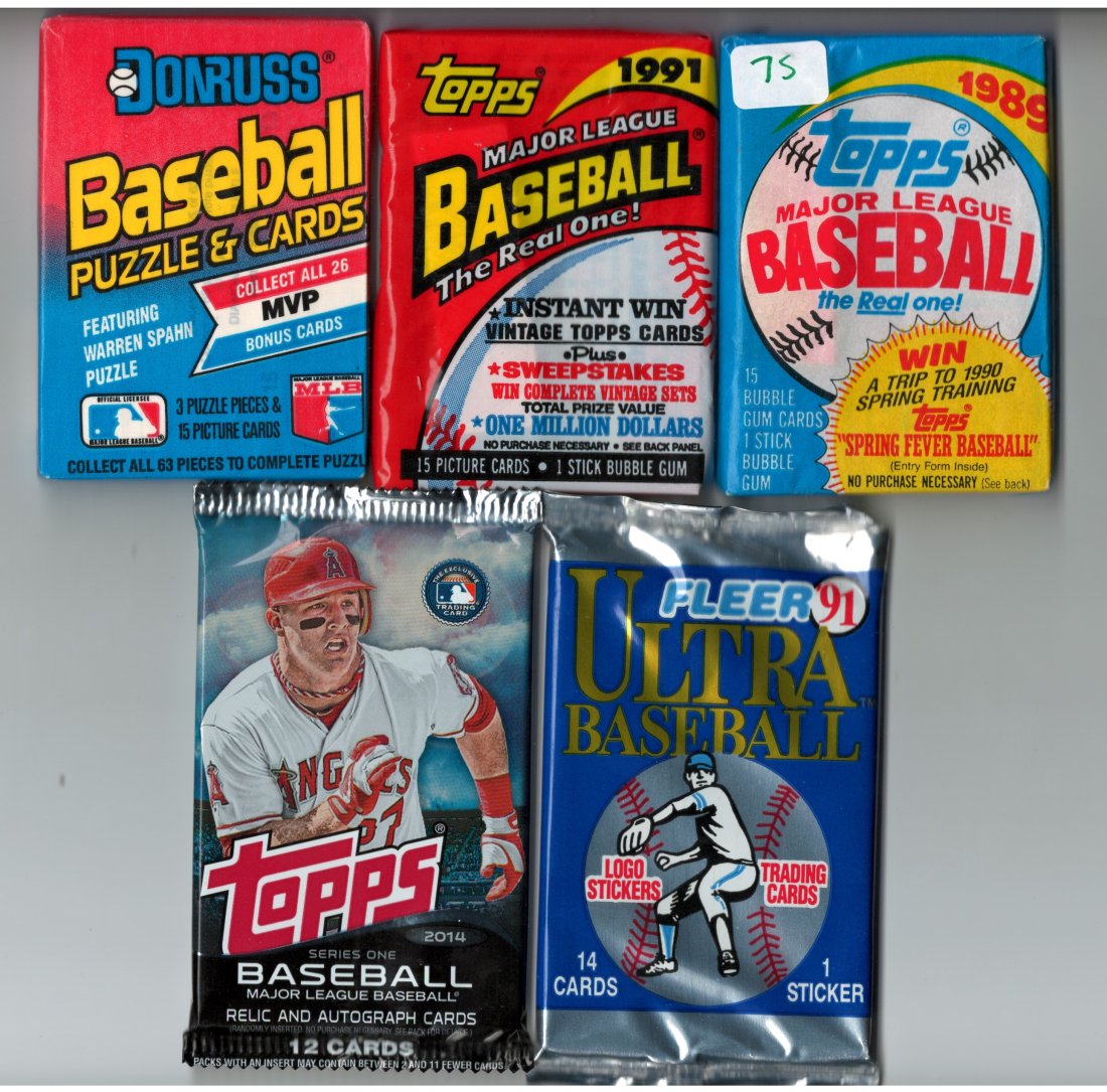 5 ASSORTED BASEBALL SEALED PACKS (1 of 1)