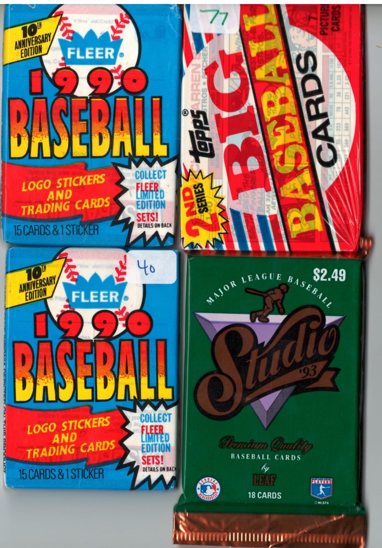 4  ASSORTED BASEBALL SEALED PACKS (1 of 1)