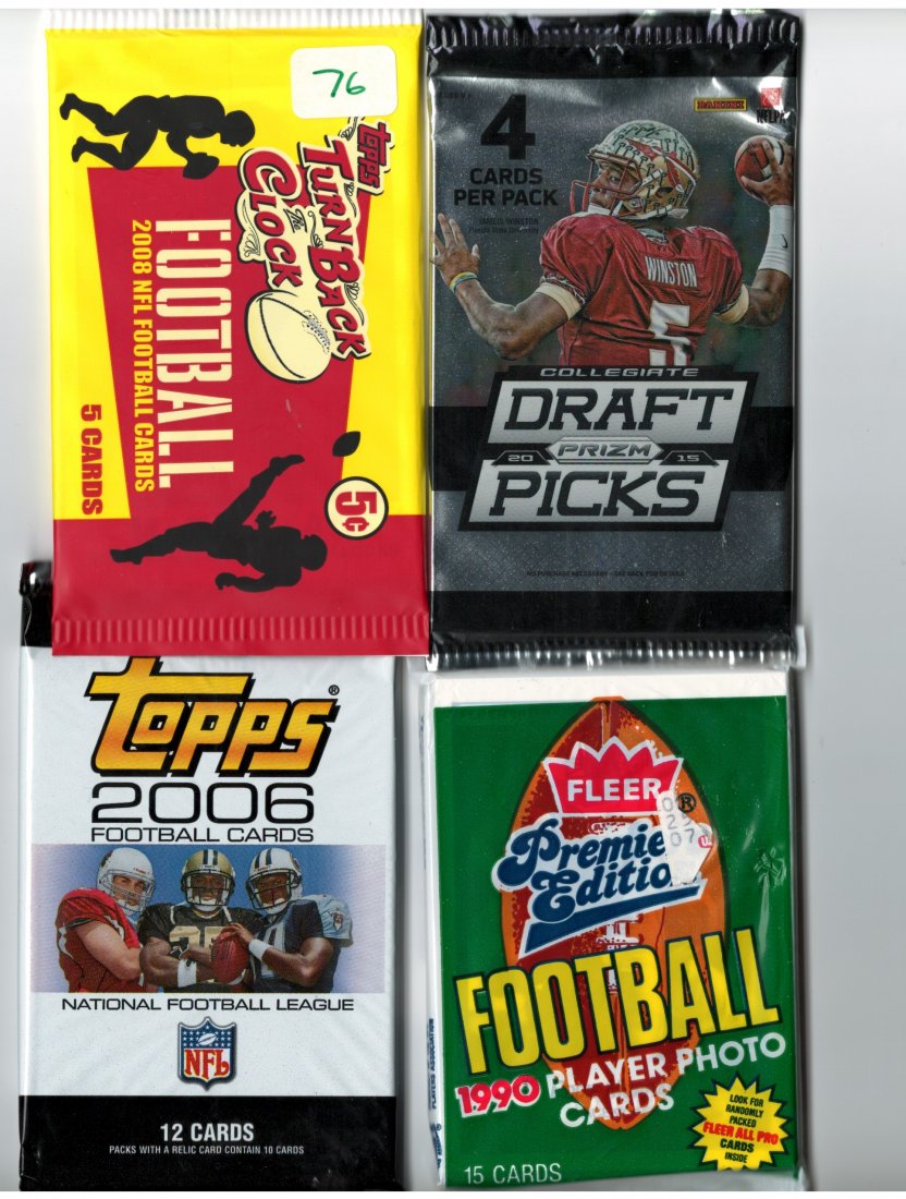 3 ASSORTED FOOTBALL SEALED PACKS (1 of 1)