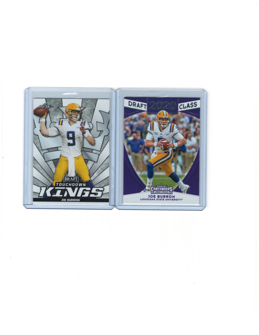 LOT OF 2 JOE BURROW LSU TIGERS ROOKIE CARDS (1 of 1)