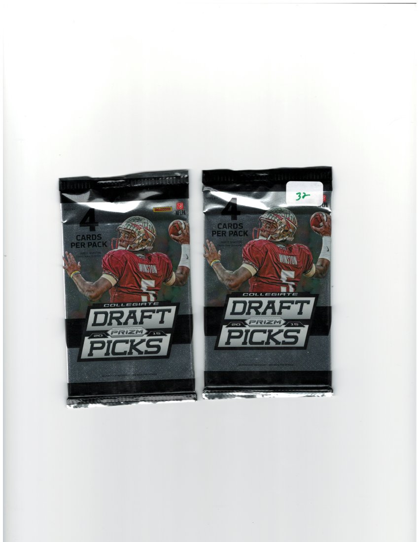 2 PK 2015 PANINI PRIZM DRAFT PICKS SEALED PACK (1 of 1)