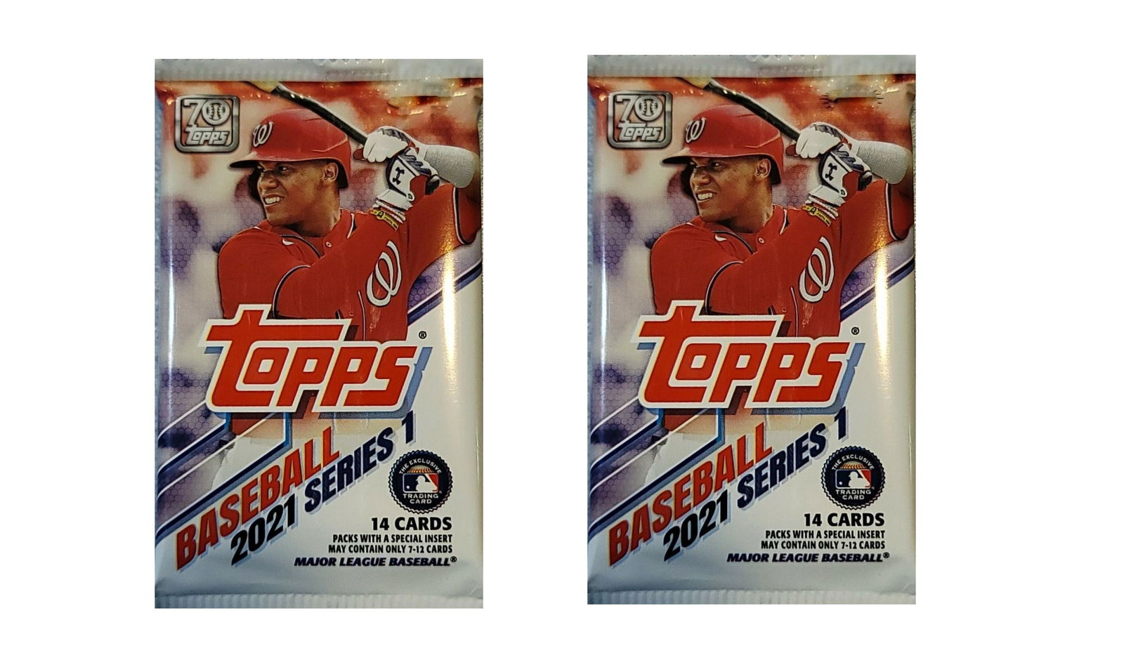 2 New Packs of 2021 Topps Series 1 Baseball Cards (1 of 1)
